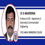 Interview Dr G Mahendran Professor and HOD Department of ECE at Syed Ammal Engineering College Ramanathapuram